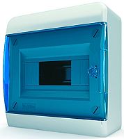 Бокс пластиковый Tekfor ЩРН-П-8 BNS 40-08-1 (240х218х102мм) IP41 синяя дверца картинка 